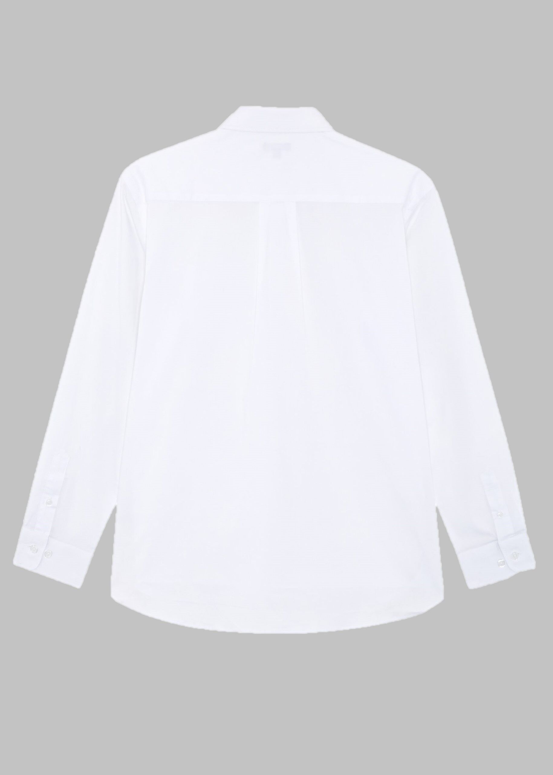 White Boys Plus Size Sturdy Fit Cotton With Stretch Long Sleeve Shirt <br/> 36" – 44" Chest - Image 2