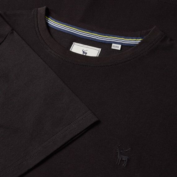 Black & Grey Marl Boys Plus Size Sturdy Fit Essential Twin Pack T Shirts <br/> 36”– 44” Chest - Image 4