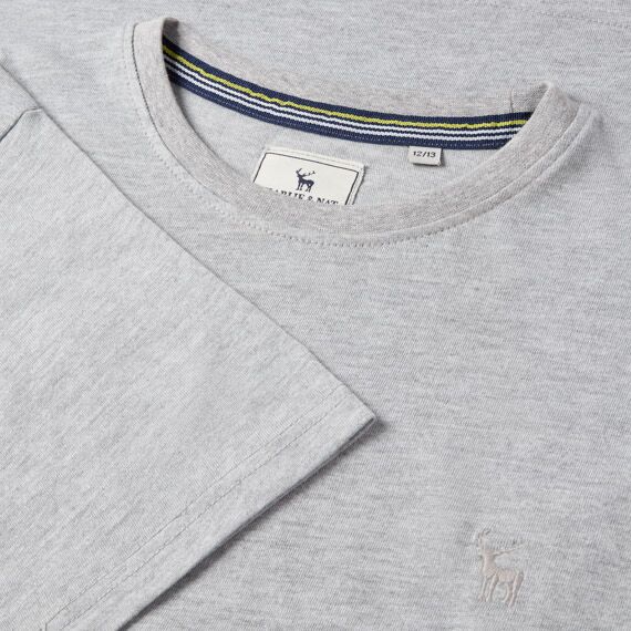 Black & Grey Marl Boys Plus Size Sturdy Fit Essential Twin Pack T Shirts <br/> 36”– 44” Chest - Image 6