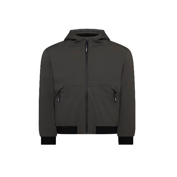 Slate Grey Boys Plus Size Sturdy Fit Luxury Warm Lined Hooded Techno Jacket <br/> 32” – 44 “Chest