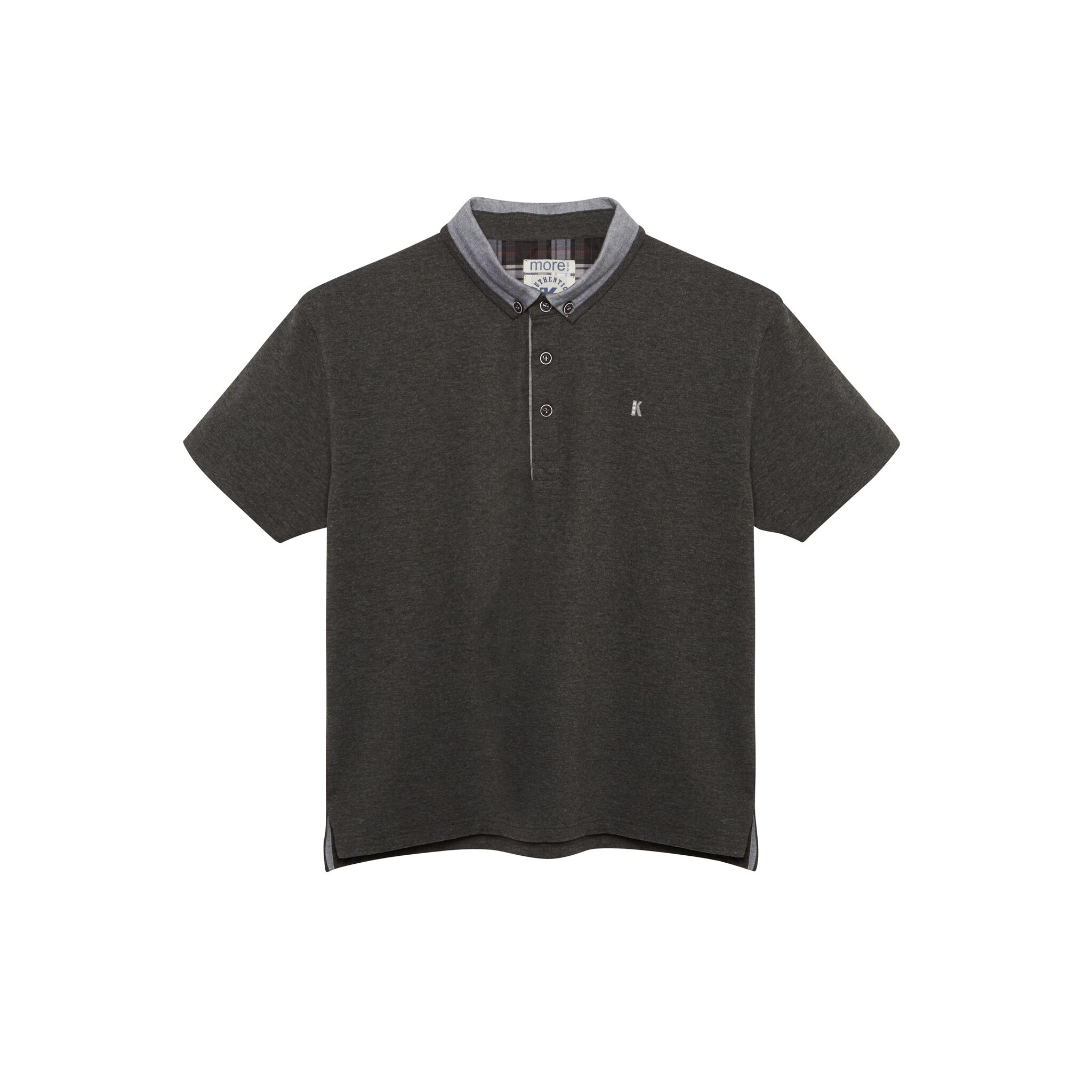 Charcoal Grey Boys Plus Size Sturdy Fit Polo Shirt <br/> 36" – 46" Chest