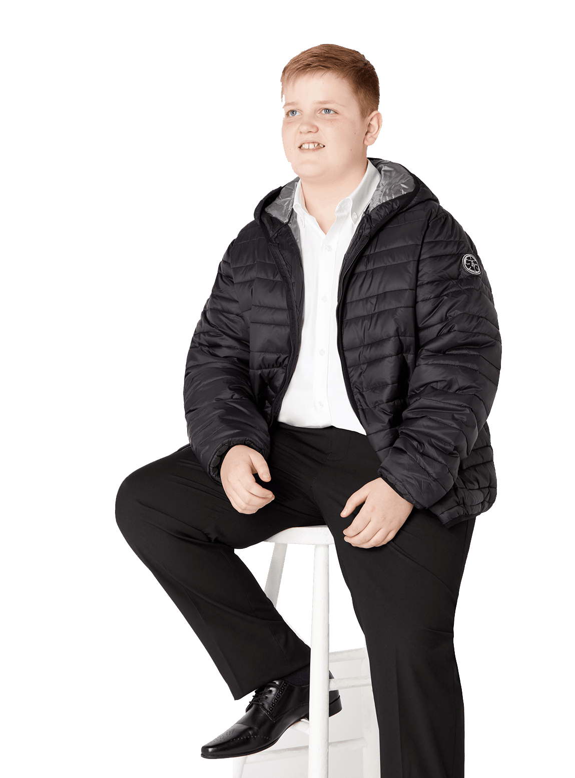 Black Boys Plus Size Sturdy Fit Luxury Hooded Puffer Jacket <br/> 36" – 44" Chest - Image 2