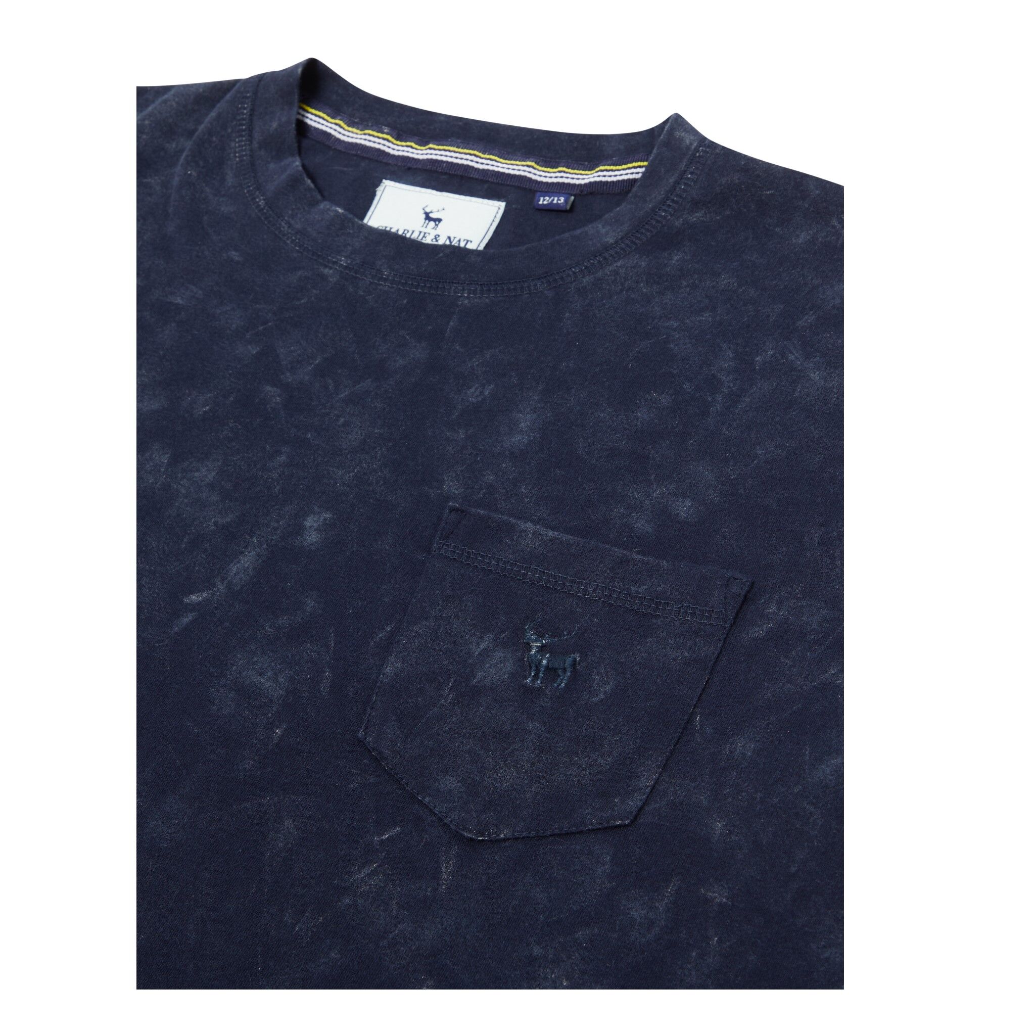 Buy Indigo Color Boys Plus Size Sturdy Fit Acid Wash Cotton T Shirt