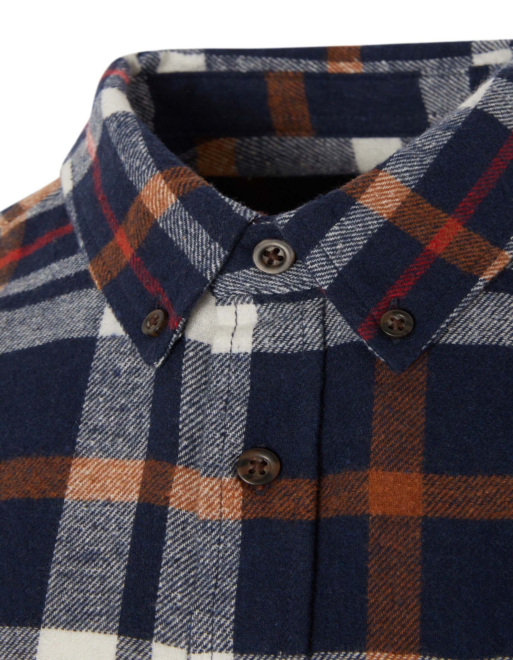 Navy Mix Boys Plus Size Sturdy Fit Warm Handle Checked Long Sleeve Shirt <br/> 36″ – 46″ Chest - Image 3